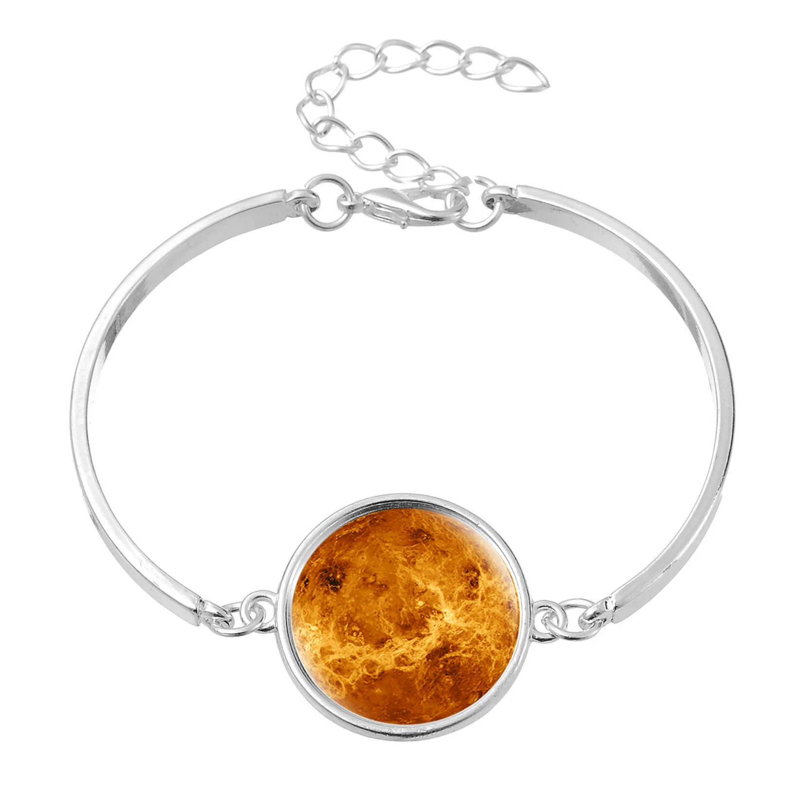 Луна, звёздное небо, модный металлический браслет, 2018 год, Aliexpress, новая коллекция, с камнем, европейский стиль