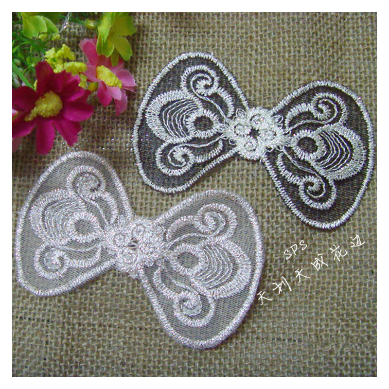 新款供应3色diy饰品配件魔术贴花 水溶刺绣蕾丝贴花