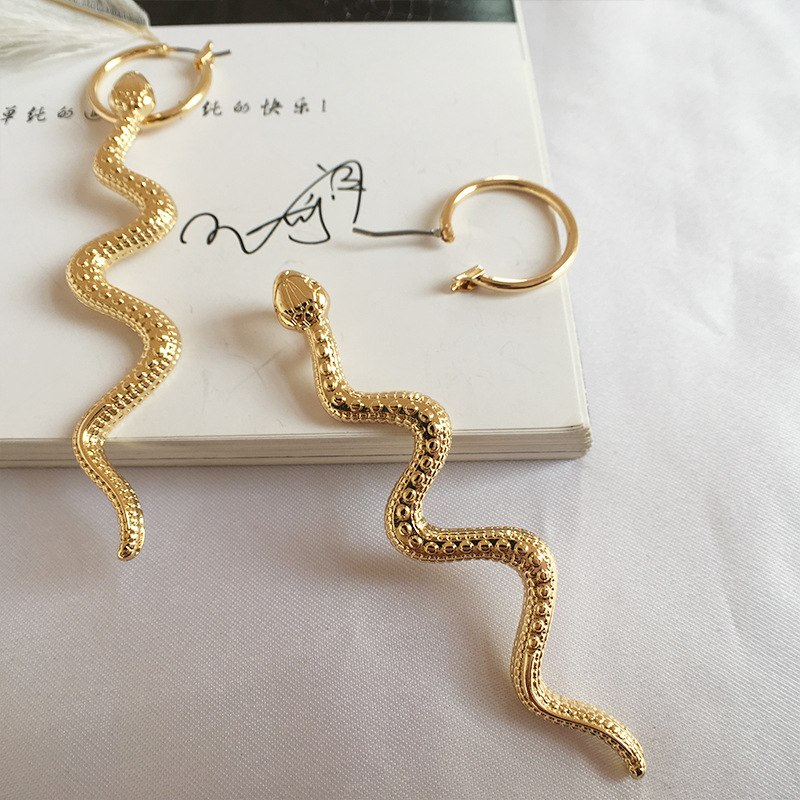 Nouvelles Boucles D&#39;oreilles Longues En Forme De Serpent display picture 3