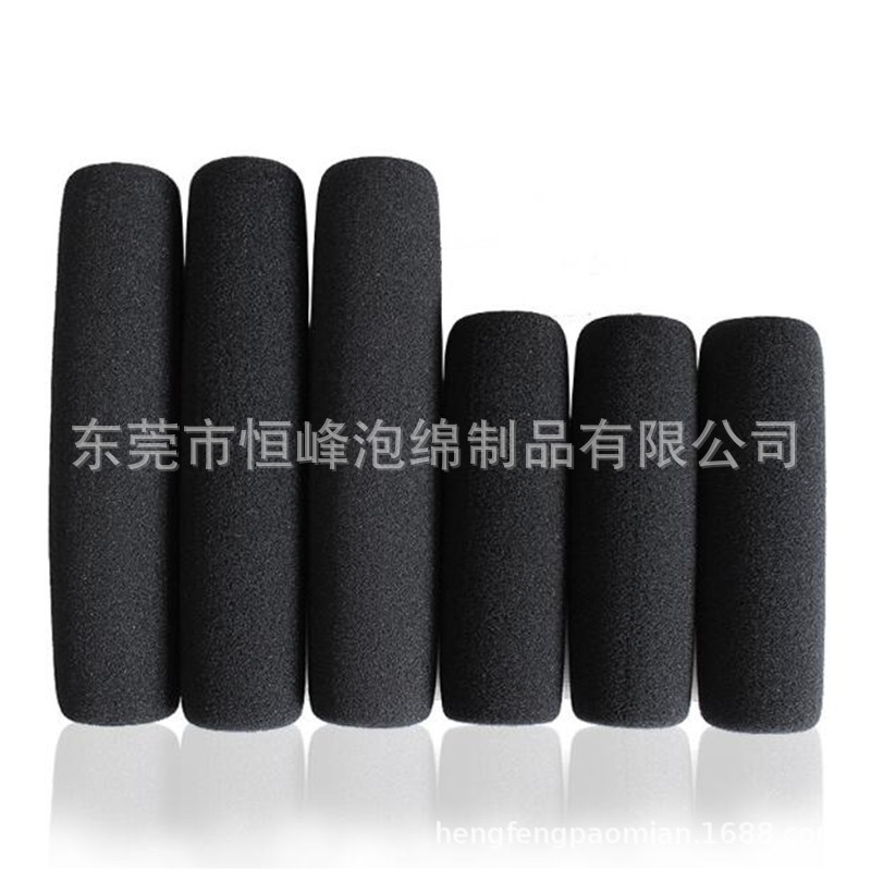 厂销8*15*42黑色咪棉套  话筒海绵咪头海绵套 粗孔咪棉头防风罩
