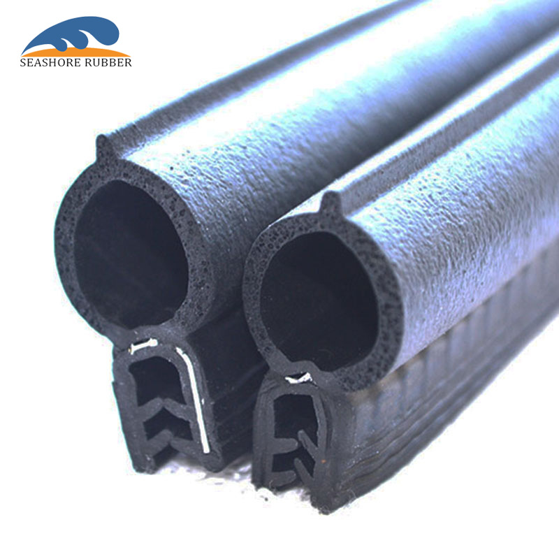 厂家直供带帽橡胶密封条 正面侧面气囊耐高温保温箱烤箱密封胶条