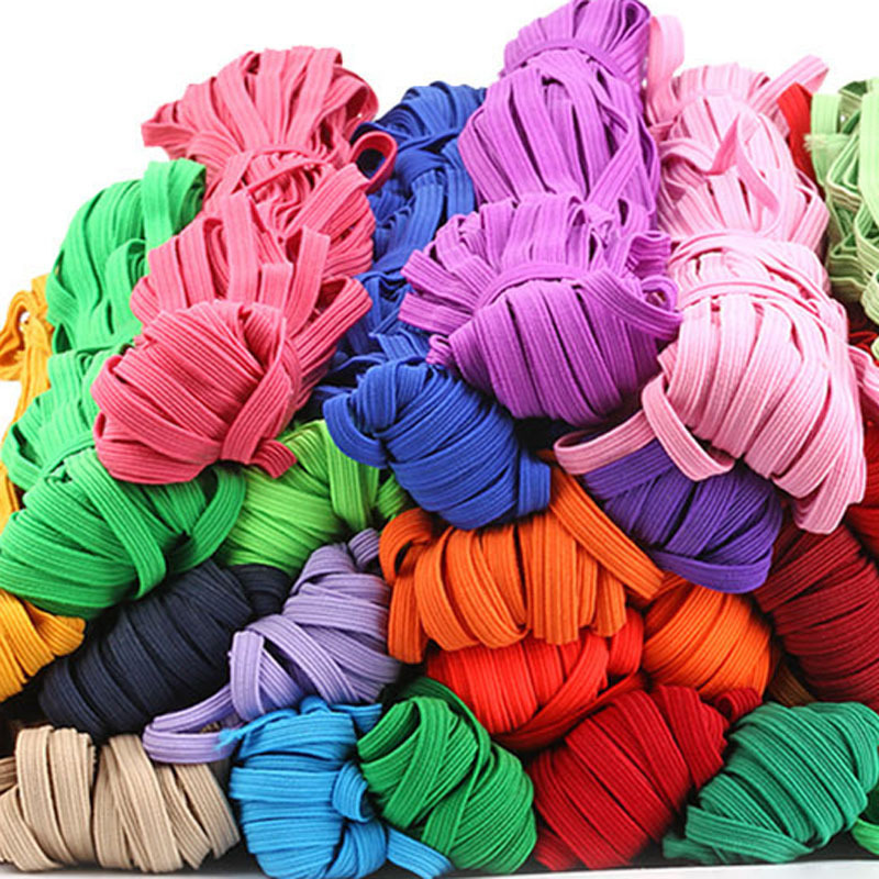 厂家直销3-10mm黑白现货跑马松紧带 彩色6mm袖套绑带走马松紧带