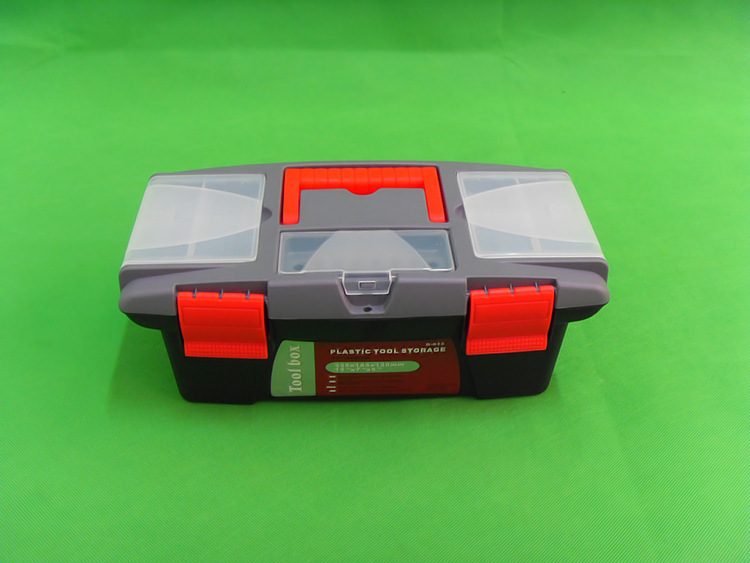 厂家直销加强多层多格小型五金配件13寸双层零件盒塑料工具箱