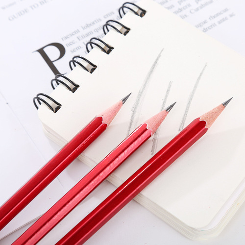Small pine student pencil wooden with eraser writing mahogany HB pencil children's stationery writing pen wholesale