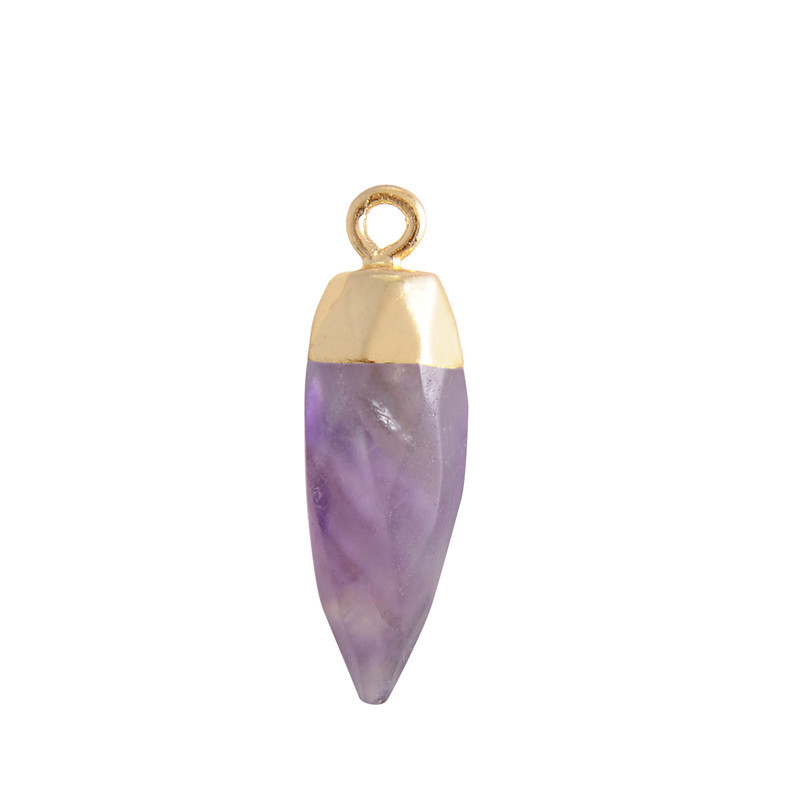 Simple Style Classic Style Water Droplets Natural Stone Plating Pendants display picture 3