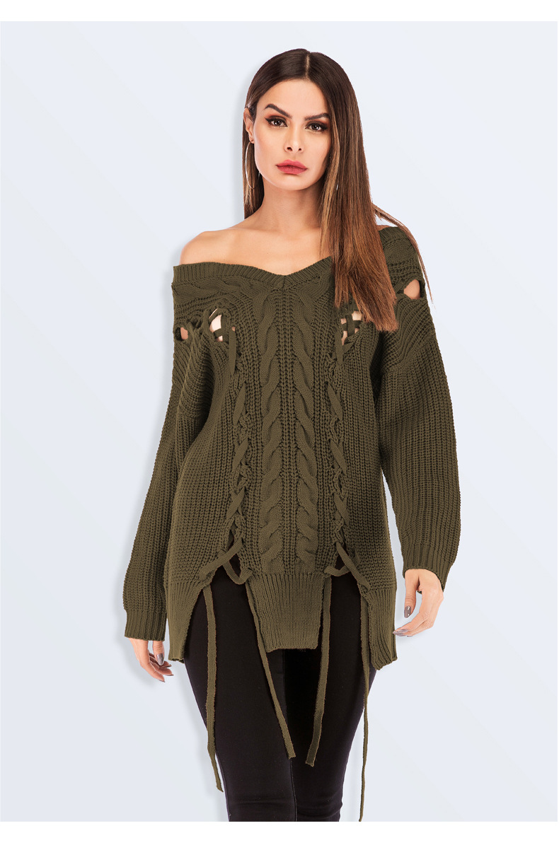  plus size fashion knitt sweater NSYH7456