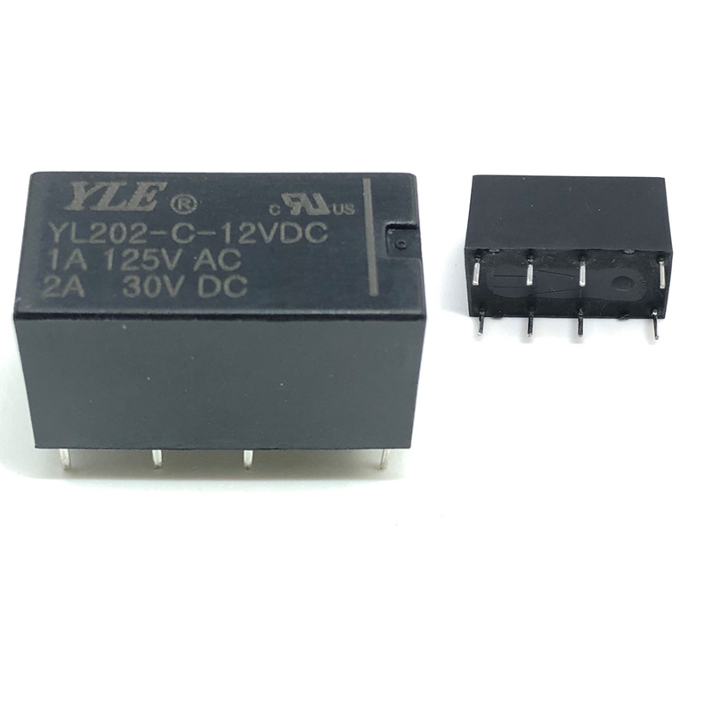 YL202-12VE继电器工厂直销12V2A8脚大量现货4078信号超小型电源