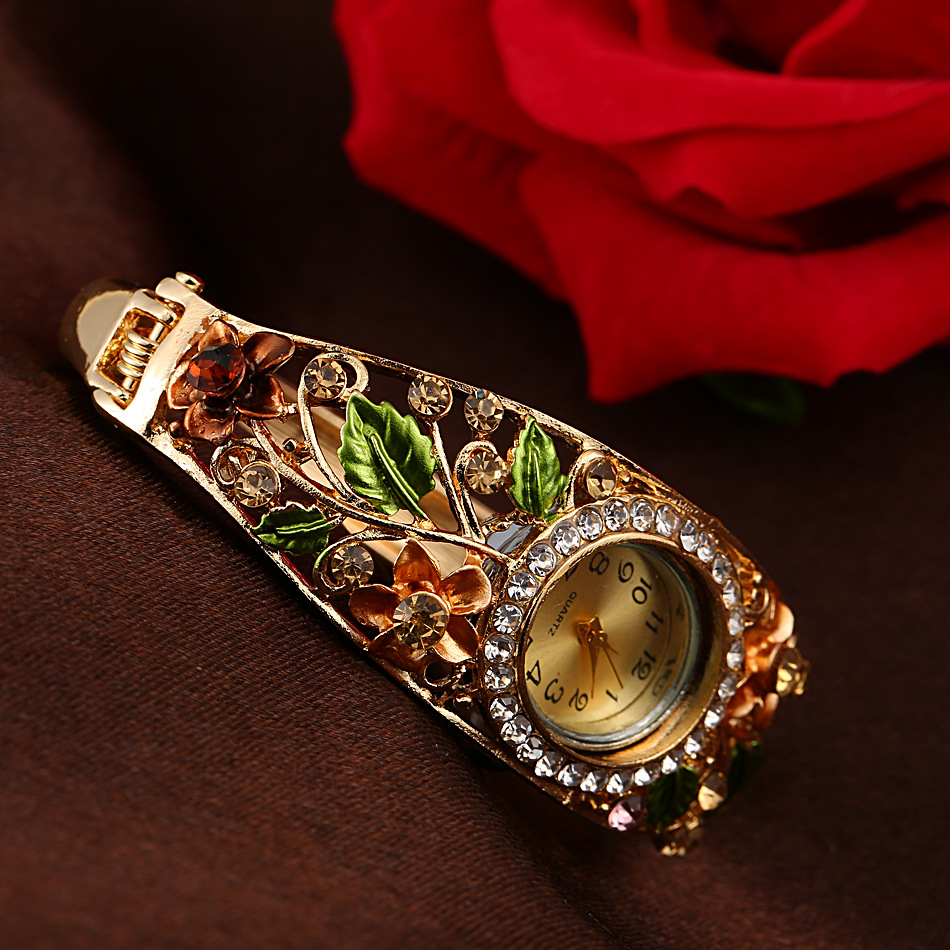 Luxurious Flower Quartz Women's Watches display picture 9