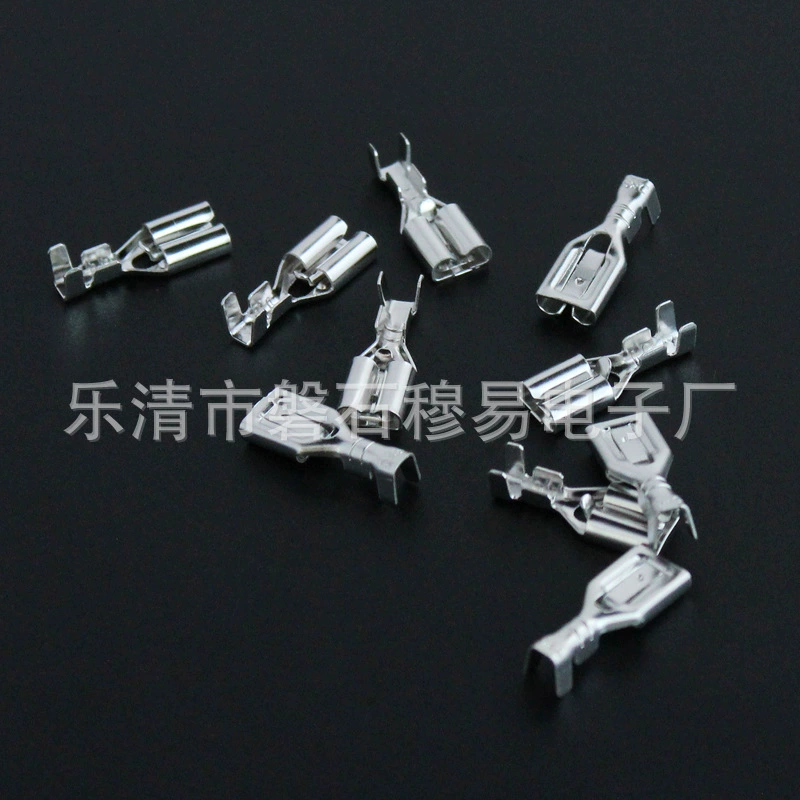 DJ622 Spring terminal connection plug -in 6.3mm plug -in spring protective terminal 6.3 Self -lock/band lock copper