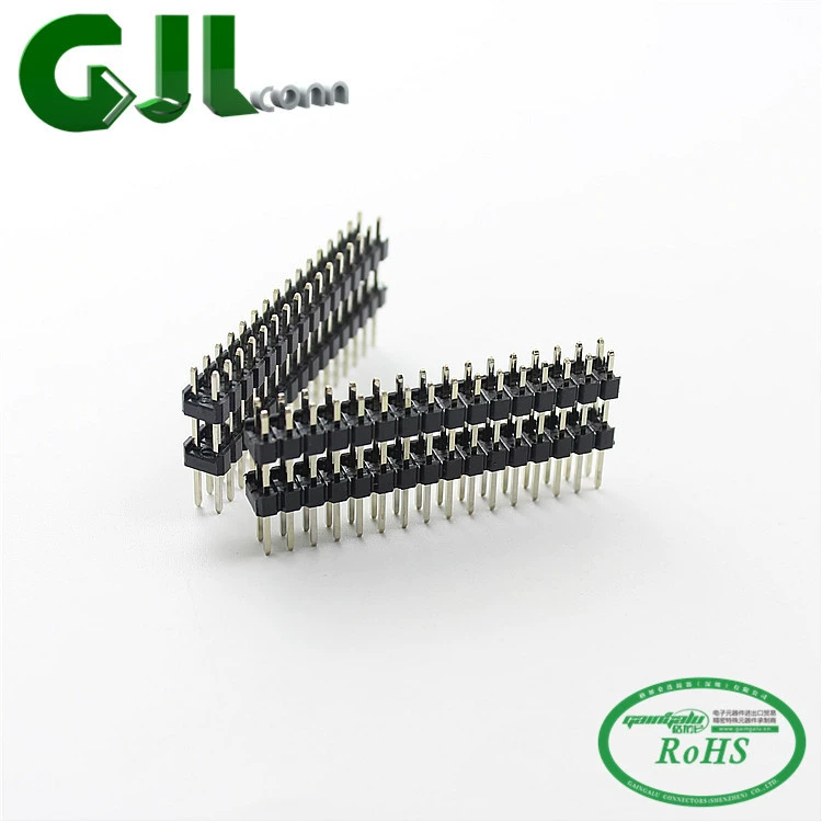 GJLCONN 2.54-2*16P двойной ряд двойной пластиковый штыревой заголовок, верх три, нижних шесть, общая длина 18MM 2.54 двойной ряд пластиковый штырь