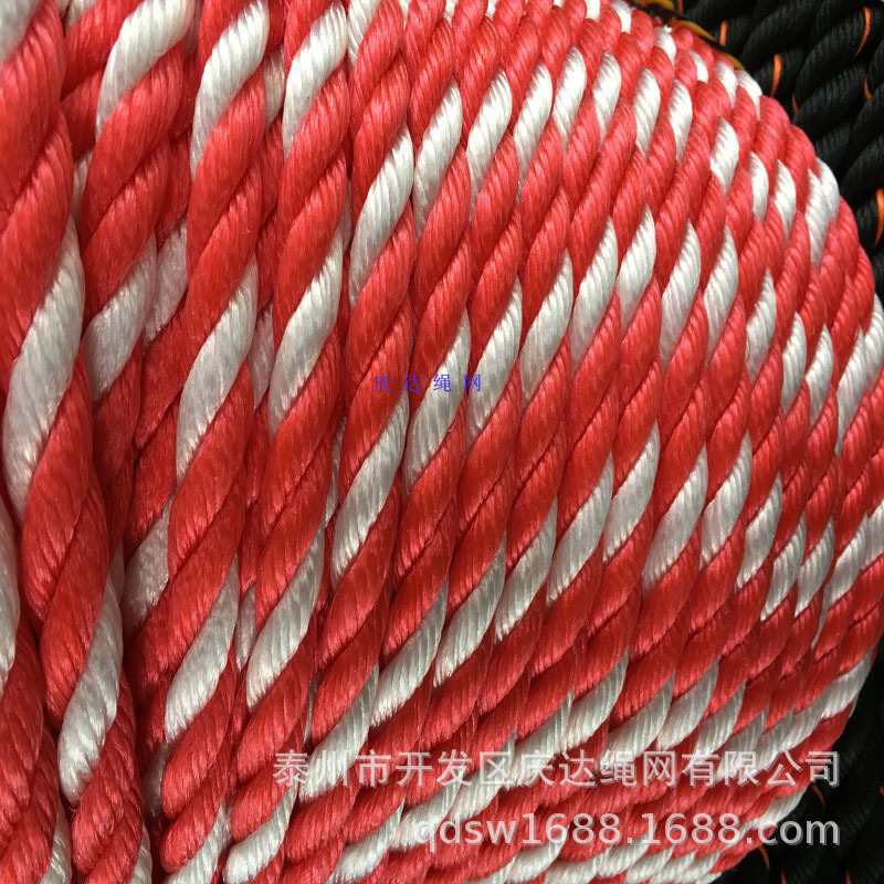 山区海边旅游景点装饰彩色防护拦截尼龙绳 黑色安全防护网 3股绳