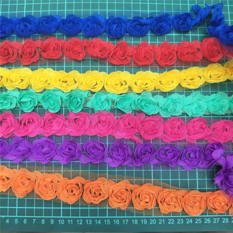 手摇绣花舞蹈服对花鞋花帽子装饰头饰盘带DIY服装辅料外贸纺织