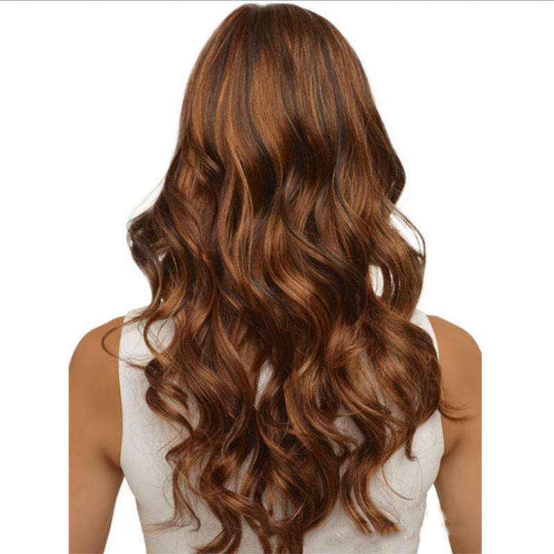 Women's Fashion Casual High Temperature Wire Centre Parting Long Curly Hair Wigs display picture 2