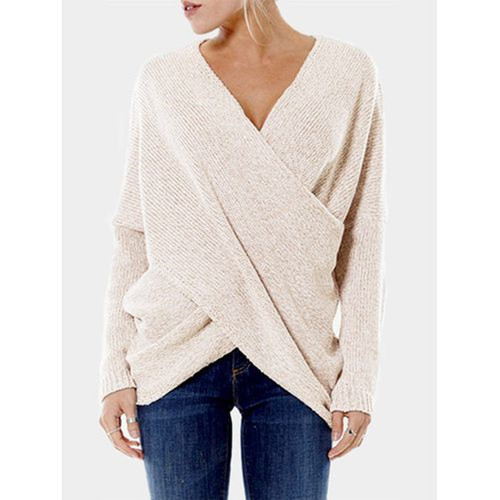 Cotton Women's Fashion Diagonal Asymmetrical Hem Knitwear Hoodie (S-5XL)