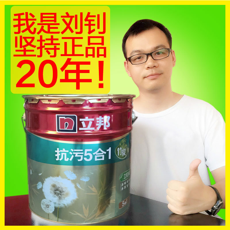 立邦竹炭抗污5合1室内墙面漆 批发价  净味环保 抗碱防霉|ms