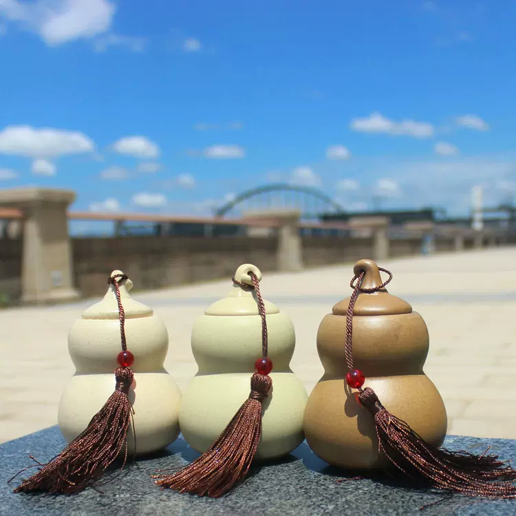 创意茶叶罐 药膏瓶旅行便携铁皮茶石斛中药药丸葫芦小瓷瓶LOGO定