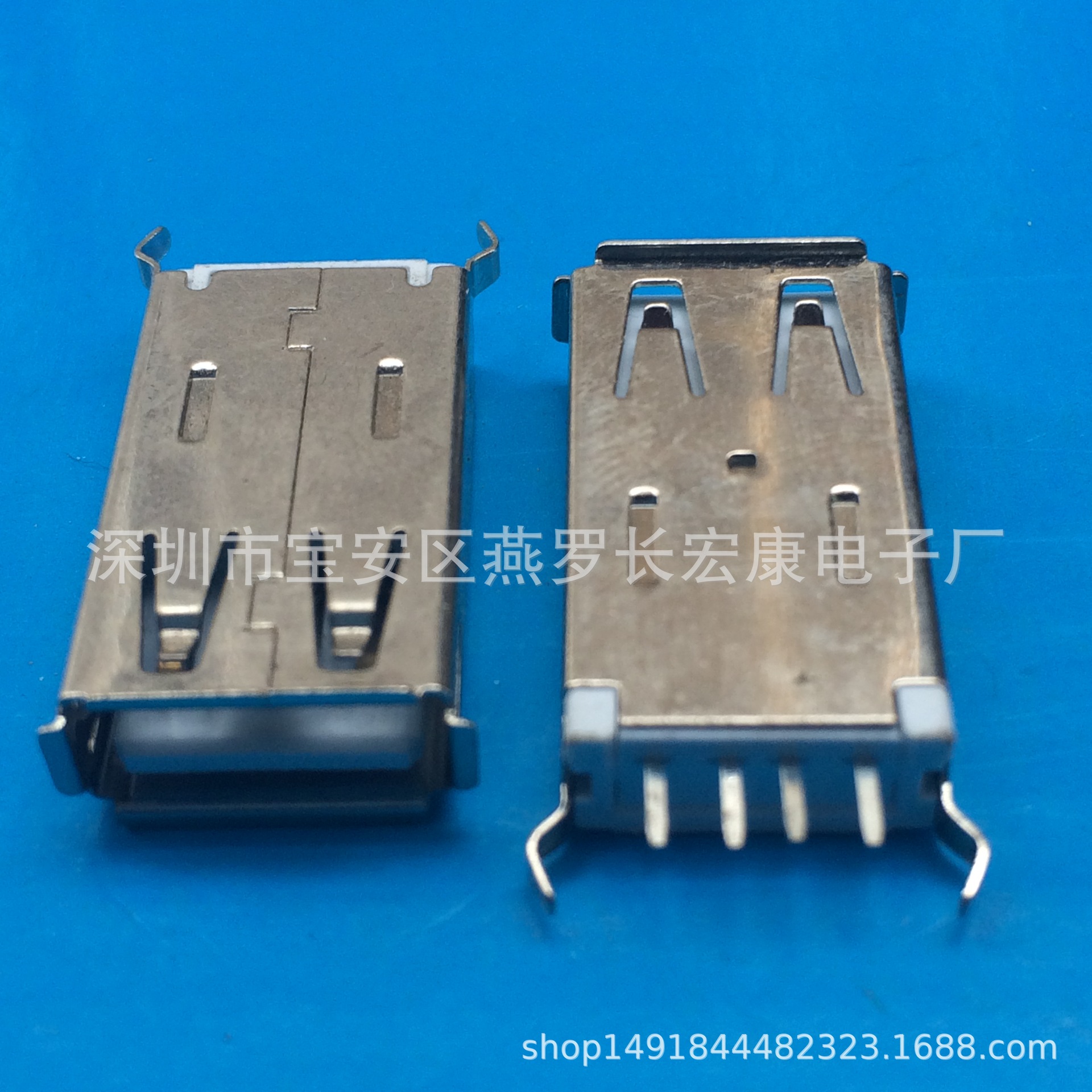 A母180度直插式加长usb母座立式24.5mm超长型插座 AF 24.5 USB座-阿里巴巴