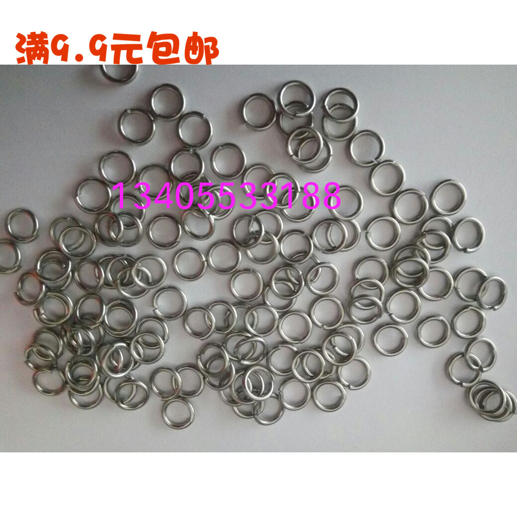 包邮304不锈钢不生锈锁子甲环环锁铠制做圈弹簧丝环开口圆环M8M6