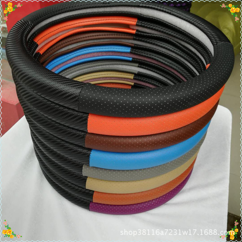 automobile Steering wheel cover Carbon Fiber Leatherwear handle grip Manufactor Direct selling Shop agent new pattern automobile handle grip