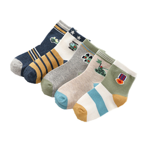 New children's crew socks pure cotton for boys 5-7-9 years old, students, middle-aged and adult children 12-15 years old, all-cotton socks