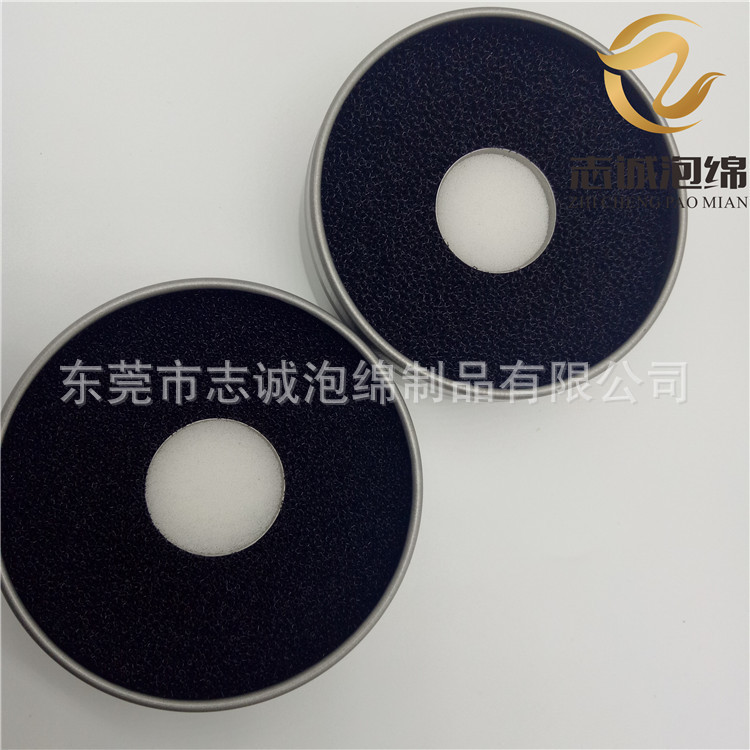 黑色白色80mm直径清洁海绵 化妆刷清洁海绵 眼影化妆干洗海绵