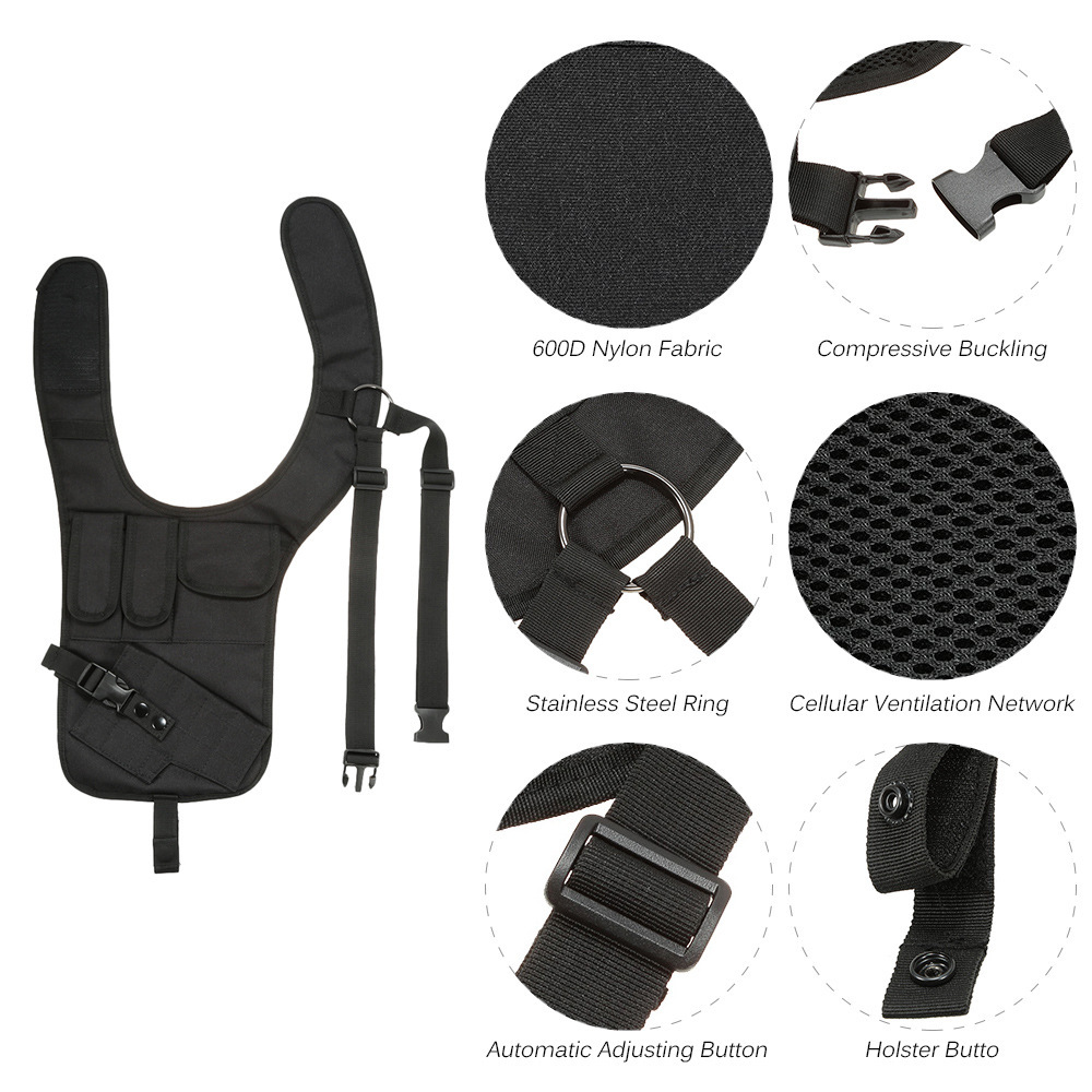 Tactical Military Fan Shoulder Edition Underarm Gun Jacket Camuflaje impermeable Nylon Tactical Invisible Phone Accessories Bag