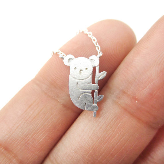 Panda Koala Bear Pendant Necklace display picture 3