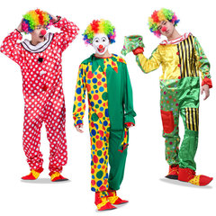 Halloween clown costume adult men and women cosplay performance clown clothes suit funny performance dress up