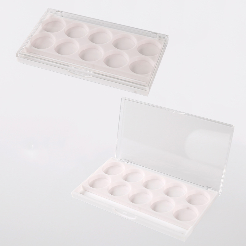 专业定制高档环保化妆品包装盒眼影盒 精致时尚透明塑料眼影盒