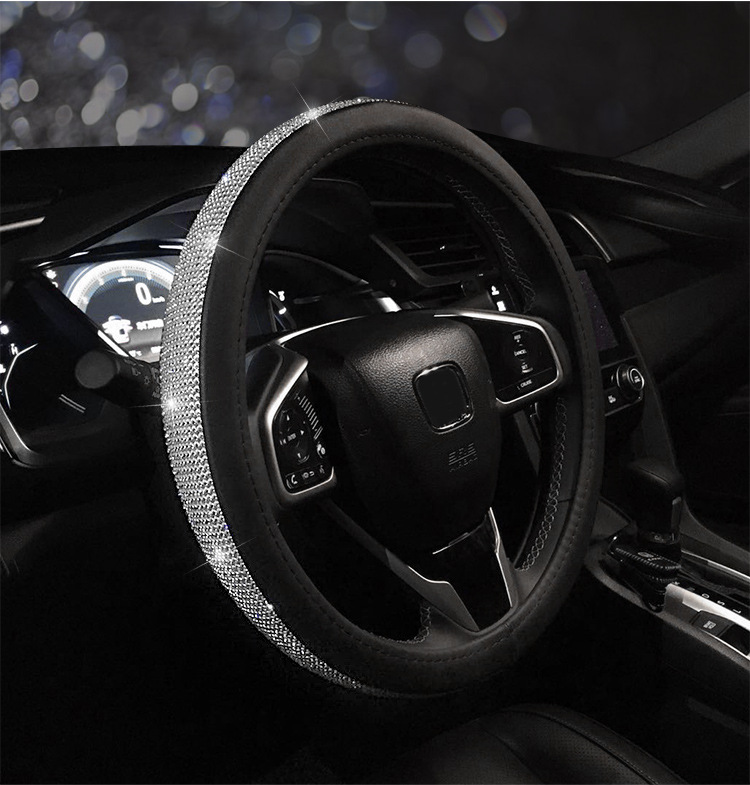 Cross-border car full diamond safety belt shoulder protective cover hand brake cover gear cover gear head car Diamond-embedded interior cover