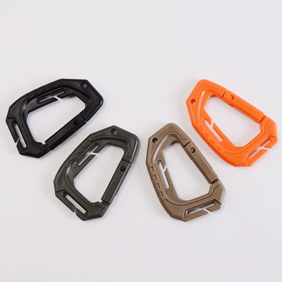 Medium tactics outdoors Carabiner Backpack Plug-in Plastic steel D-type buckle Quickdraw Carabiner Key buckle