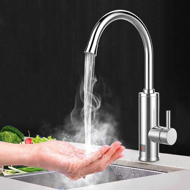 304 Stainless steel Electric faucet Heater Tankless Super Hot Faucet factory OEM