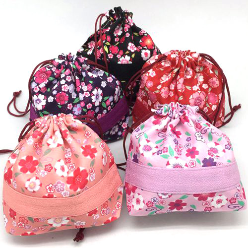 预定 束口袋425日系和风布艺印花  收纳袋 棉布袋 抽绳袋