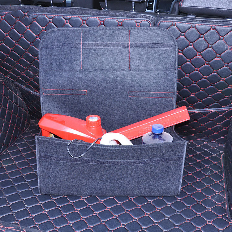 Caja de almacenamiento del maletero del coche suministros de viaje bolsa de almacenamiento multifuncional caja de almacenamiento bolsa de fieltro plegable