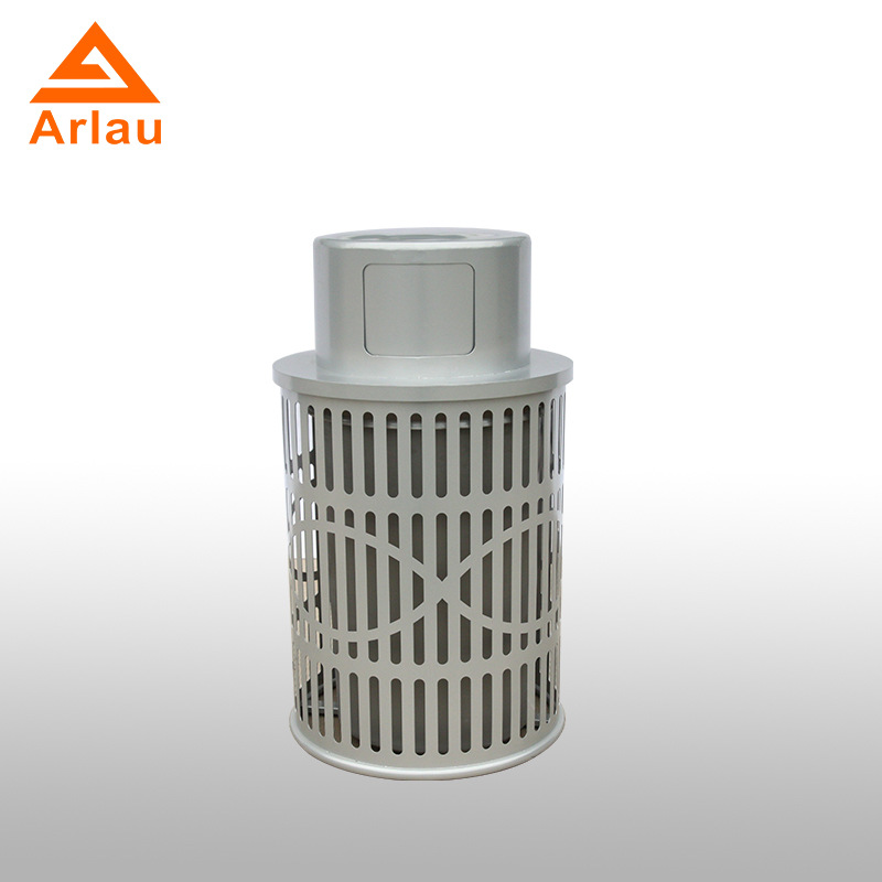 厂家直销户外垃圾桶单桶 金属垃圾箱 室外扁铁垃圾桶 果皮箱