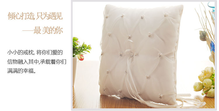 欧美新款蝴蝶结戒枕 新娘婚礼方形水钻戒指托婚礼婚庆用品批发详情图5