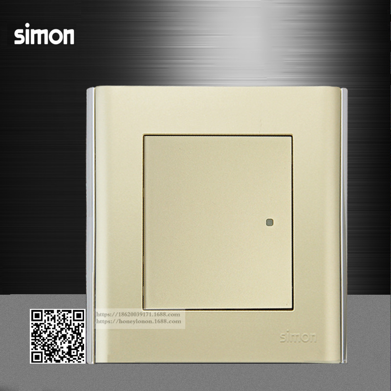 simon/西蒙 E5系列 一位单极易点开关带指示(香槟金)521111P-52