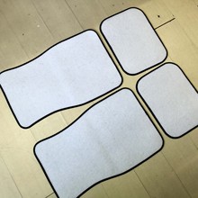 批发数码印热转印用空白白色白坯4件套汽车脚垫汽车地垫地毯