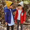 Winter fashion new pattern children Down Cotton Kids coat Light and thin Mid length version CUHK coat On behalf of