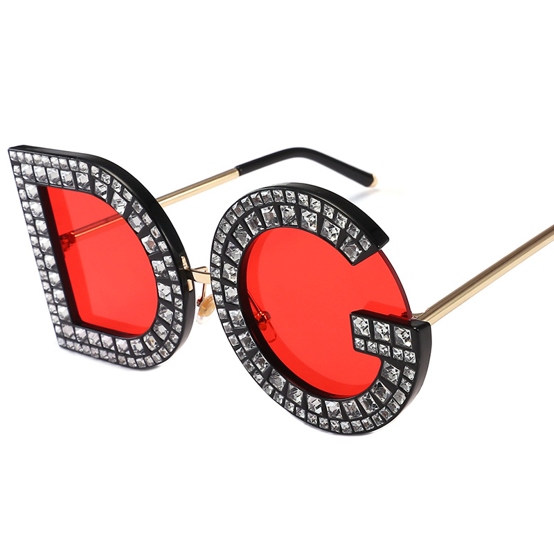 sunglasses new pattern personality letter Sunglasses Diamond Sunglasses Europe and America