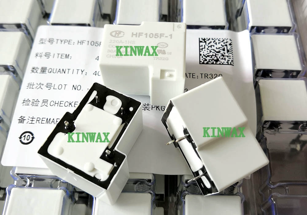 Реле HF105F-1/048D6-1DSTF, набор 5 контактов, 30A/240VAC, катушка 24V