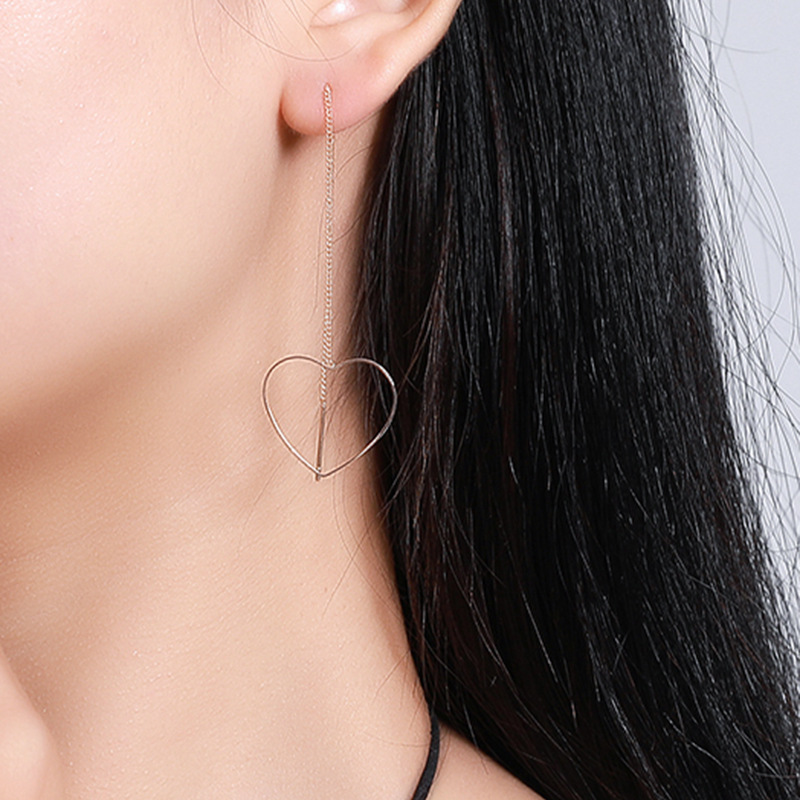 New creative Korean tassel geometric long triangle earringspicture10