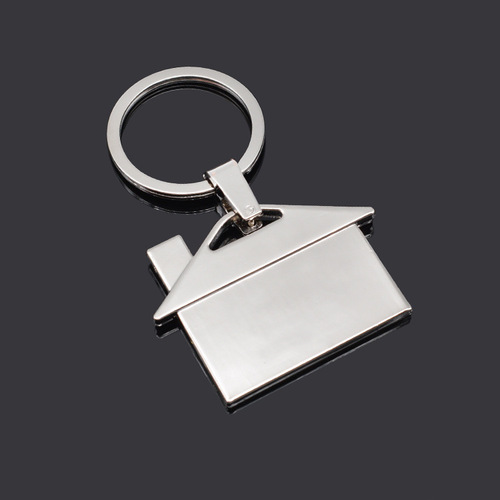 Real estate gift metal key chain house key chain key chain engraving small gift LOGO engraving gift