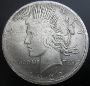 38mm����Ů��IN GOD WE TRUST���ӷ�����1922���yԪ �¹�����yԪ