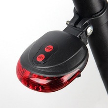 自行車激光尾燈 5LED平行線激光鐳射尾燈 山地車安全警示燈騎行裝