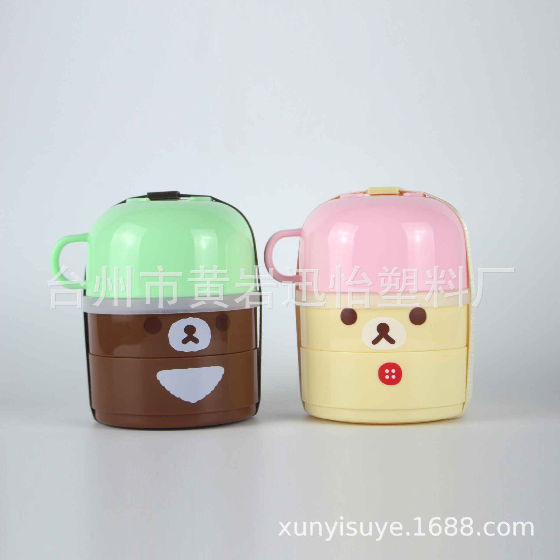 Plastic Cartoon Lunch Box Japanese Doll Plastic Lunch Box Kidsren's Lunch Box Three-layer PP Plastic Lunch Box
