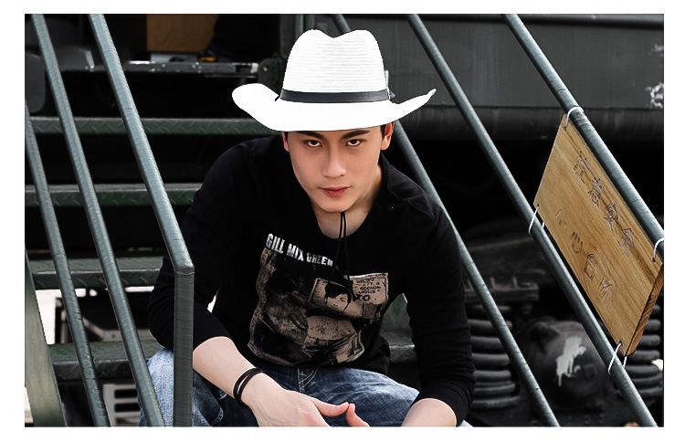 Unisex Cowboy Style Pastoral Simple Style Solid Color Crimping Fedora Hat display picture 1