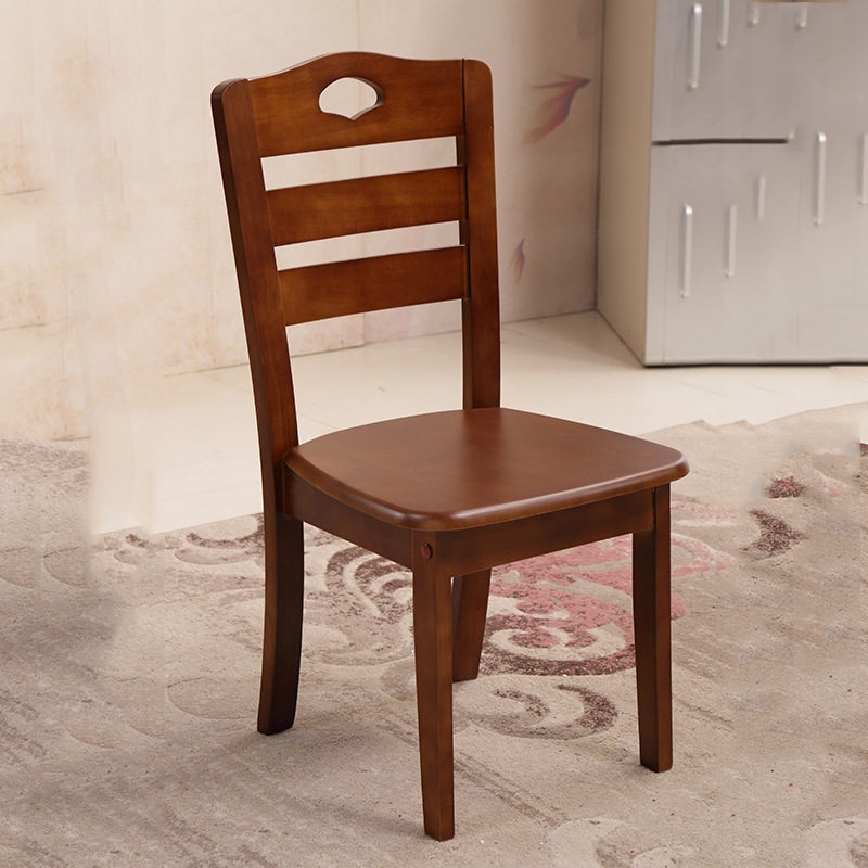 Solid wood chair home Simple white backdrop all oak chair stool hotel restaurant dining table and chair manufacturers wholesale