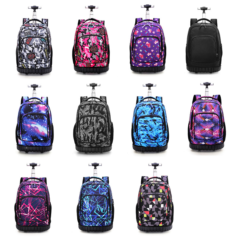 Junior high school students' trolley schoolbag boys' Travel Backpack adults' trolley travel bag men's and women's grade 5-9 high capacity