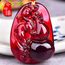 新品血泊葫芦 直播蜜蜡吊坠 男女款毛衣项链 手工打磨 厂家直销